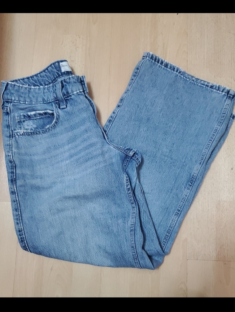 Hollister floral print baggy jean